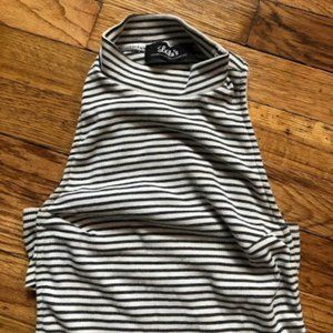 Lulu's Stripe Mock Neck Mini Dress
